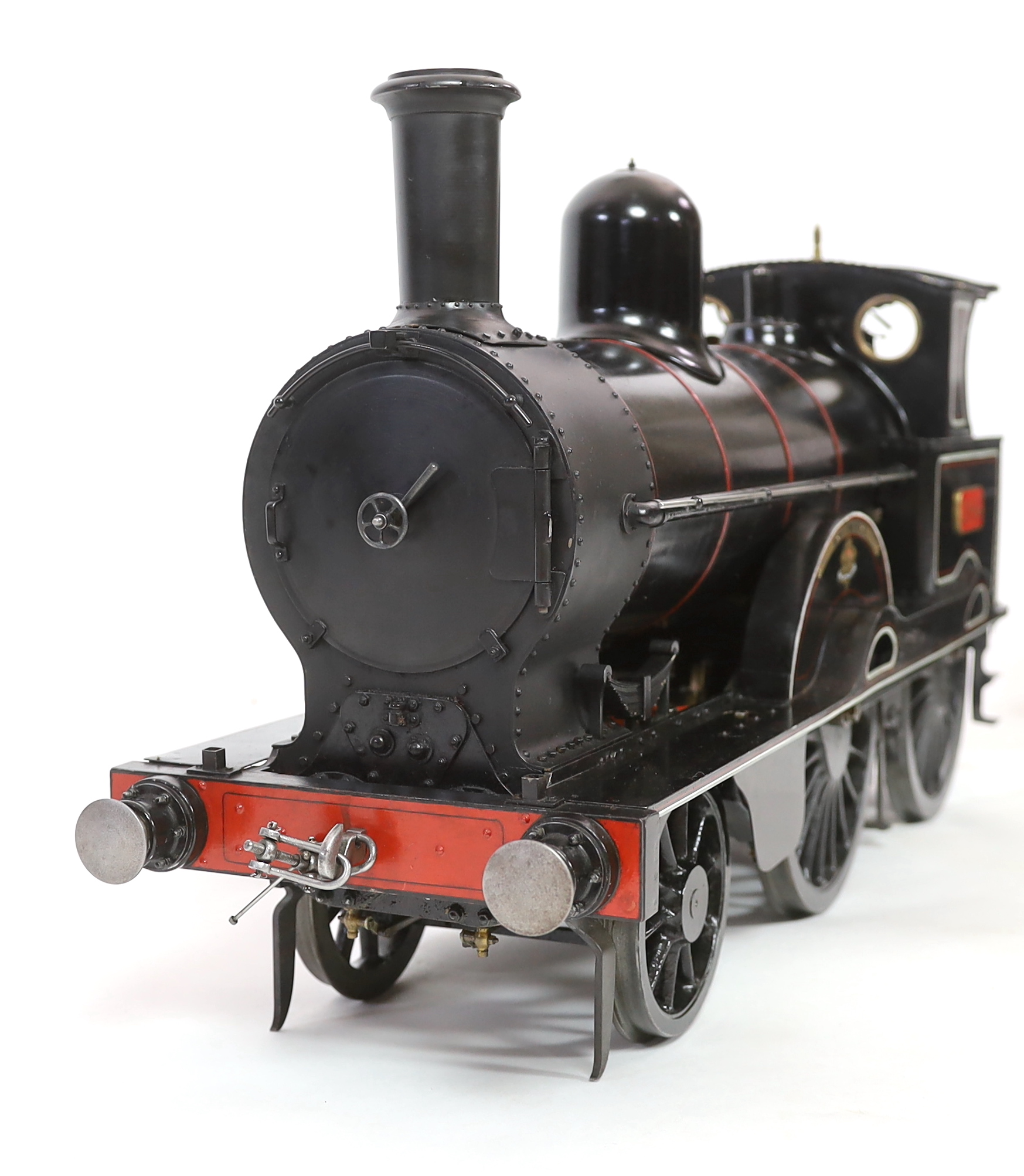 A very finely engineered scratch-built 5” gauge live steam model of a LNWR (London and North Western Railway) Jumbo 2-4-0 tender locomotive, No. 1045 ‘Whitworth’